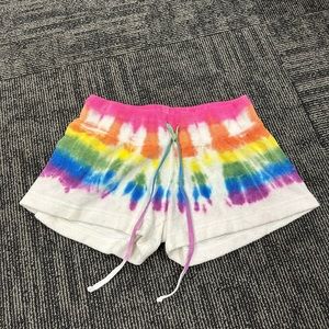 Women’s Hard Tail Forever Terry Cloth Tie Die Shorts- Size S
